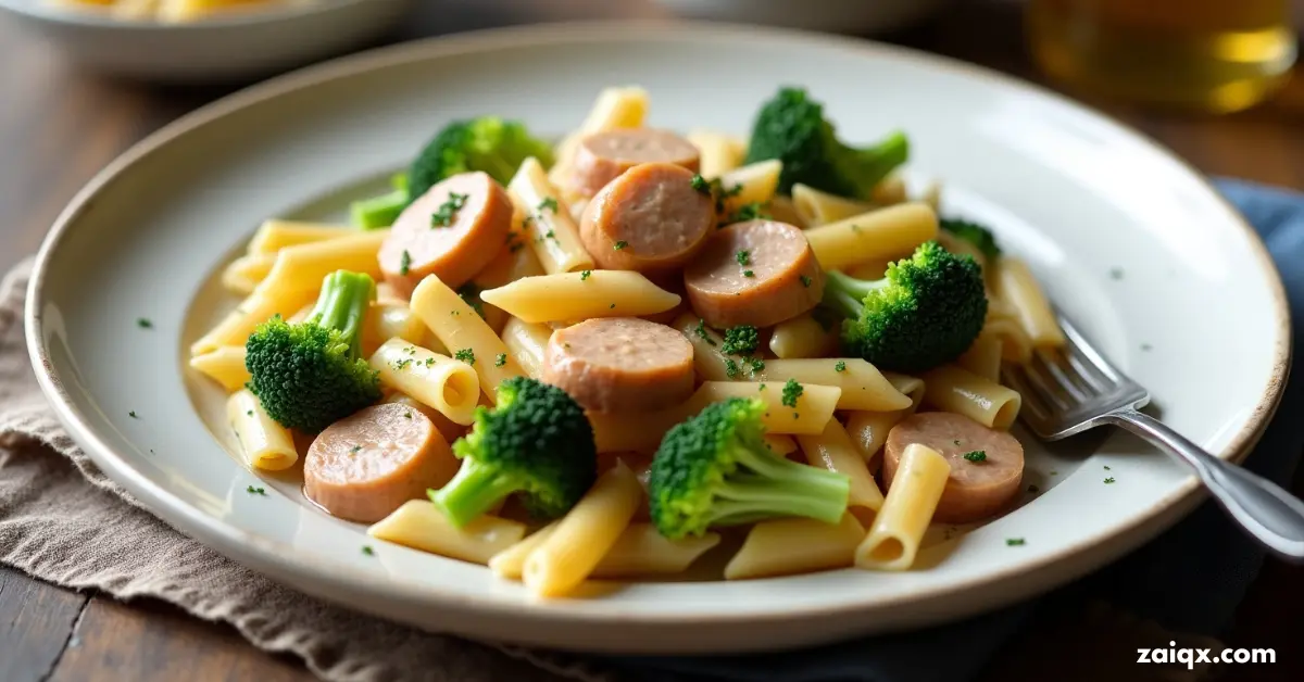Chicken Sausage Pasta with Broccoli