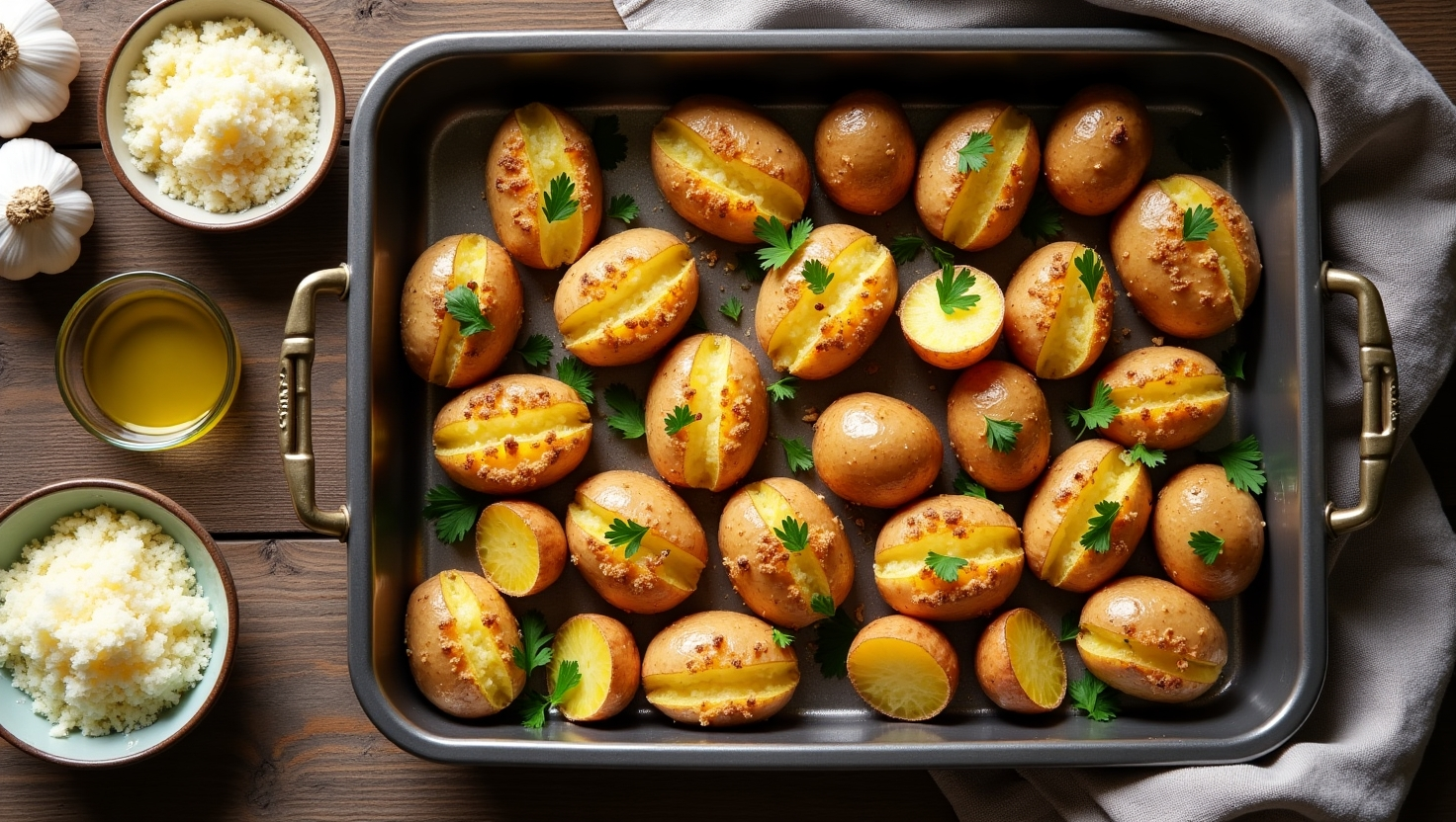 How to Make Crispy Parmesan Potatoes Step-by-Step