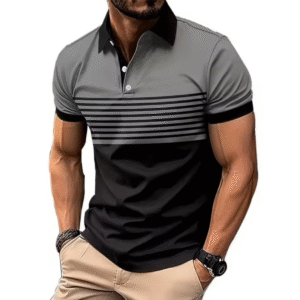 GolfThing Pattern Print Polo Shirt
