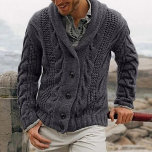 GolfThing Classic Knit Cardigan Sweater